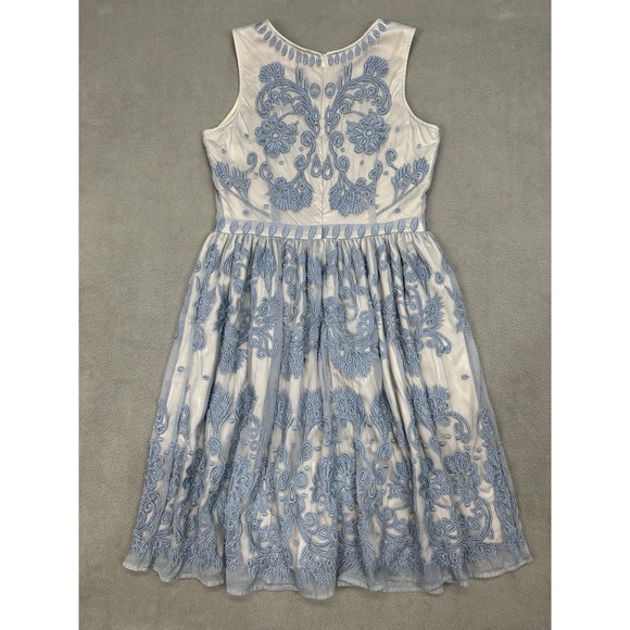 SUNDANCE Love at First Sight Pastel Blue Embroidered Sleeveless Lace Dress‎ Sz 4 - Picture 12 of 16